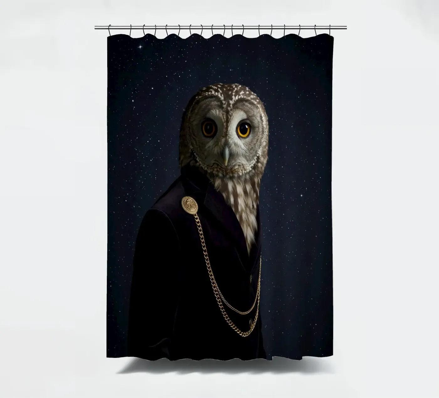 Mode-Eule Duschvorhang von Pawtrait Studio