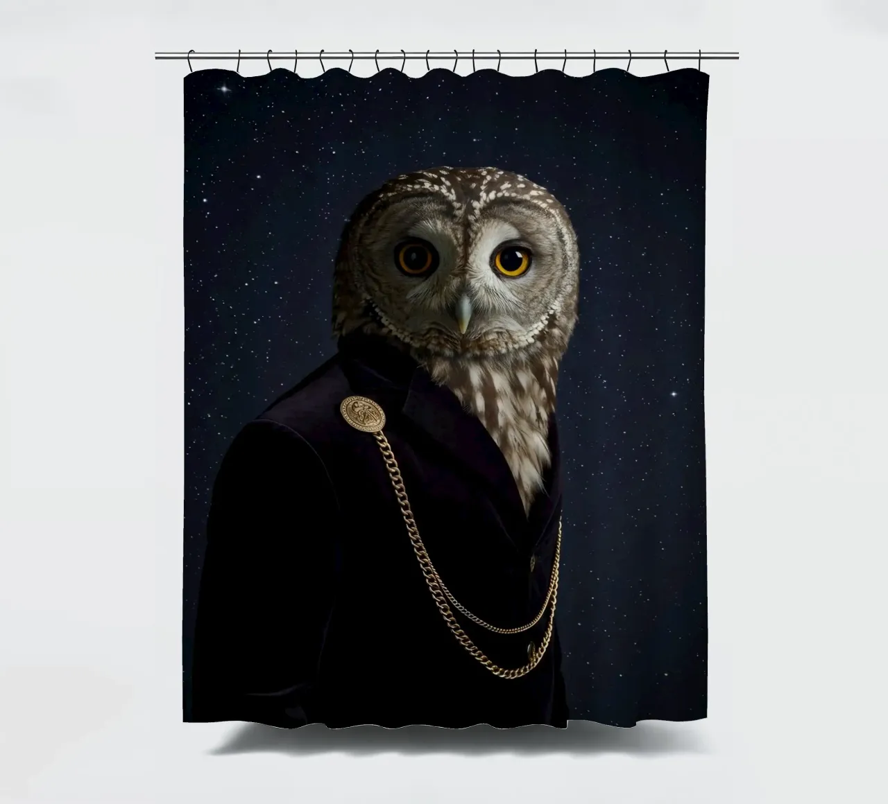 Mode-Eule Duschvorhang von Pawtrait Studio
