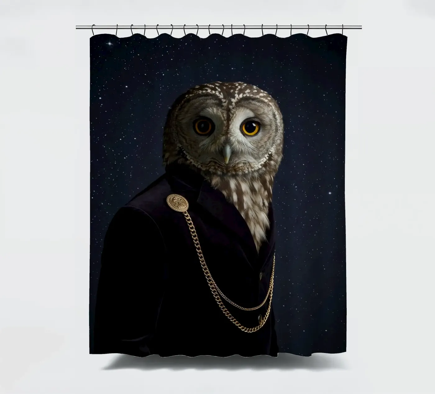 Mode-Eule Duschvorhang von Pawtrait Studio