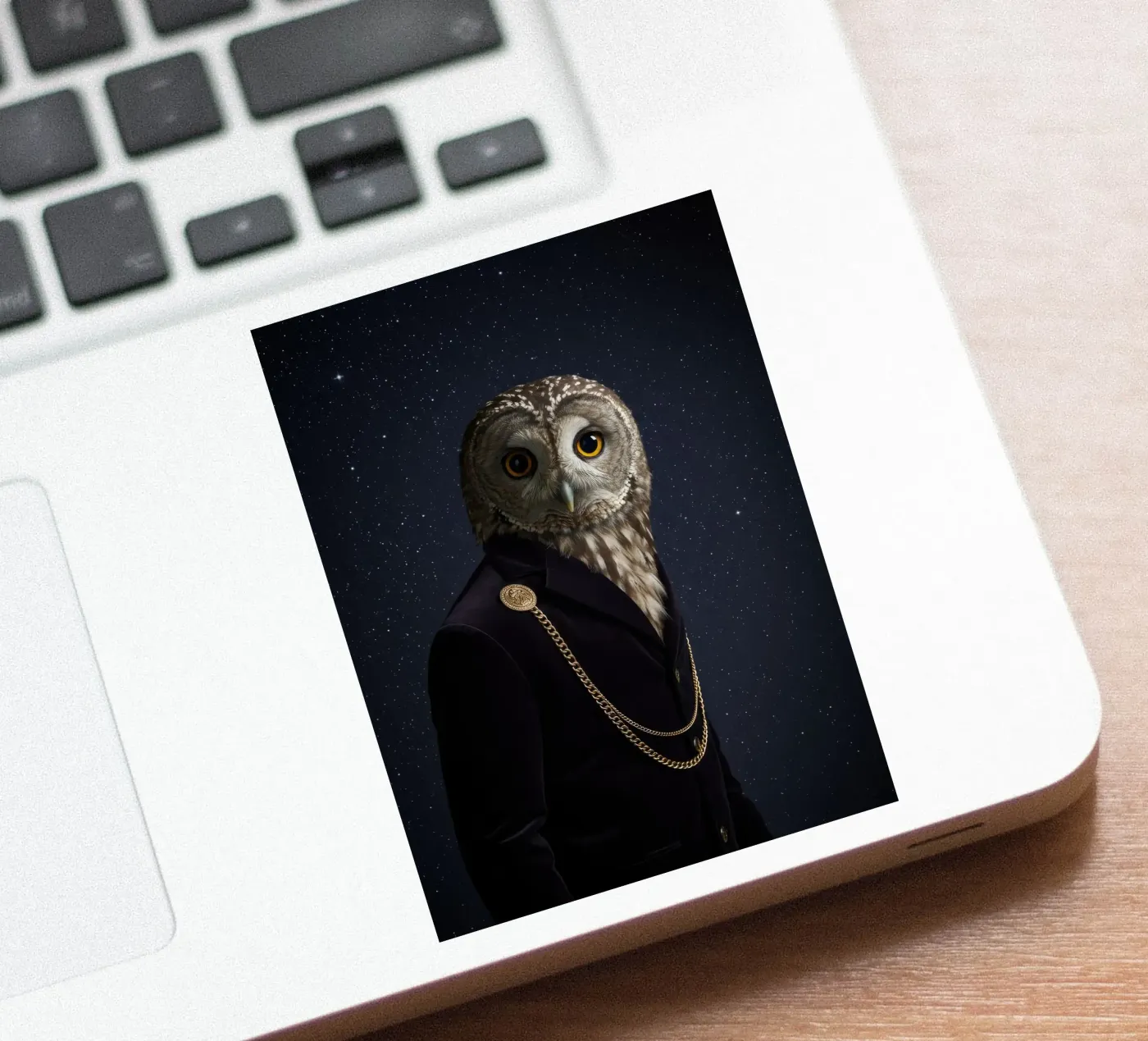 Mode Uil sticker van Pawtrait Studio