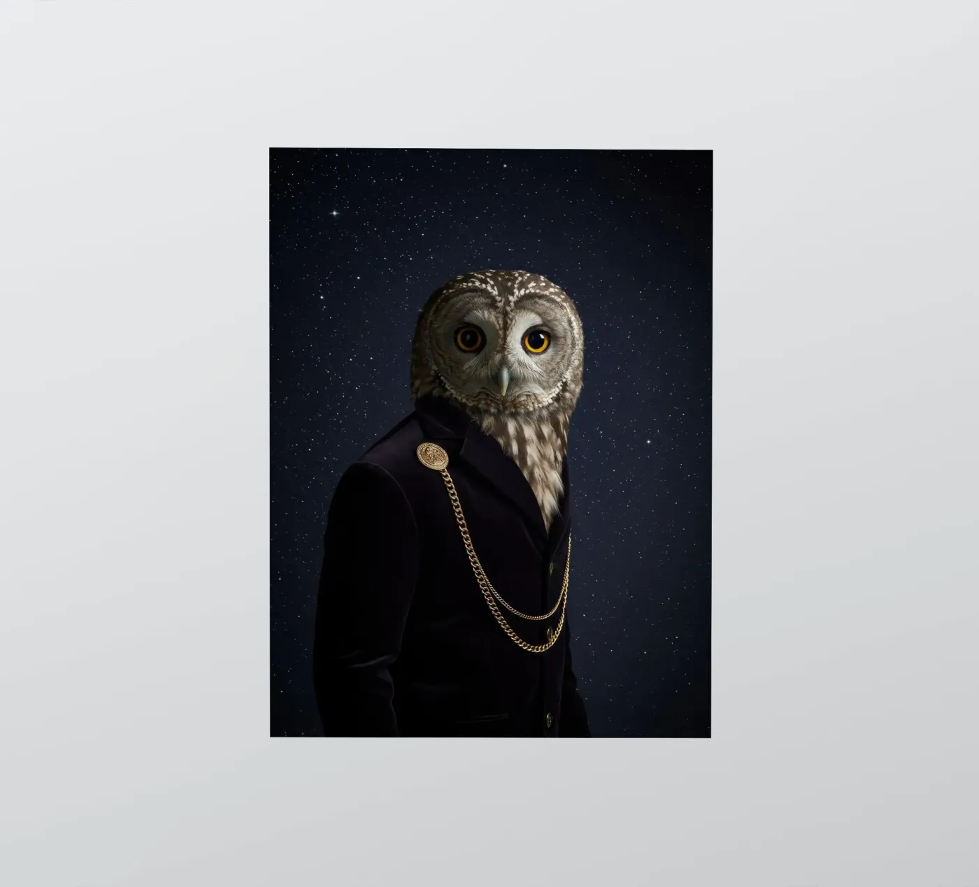 Mode Uil sticker van Pawtrait Studio