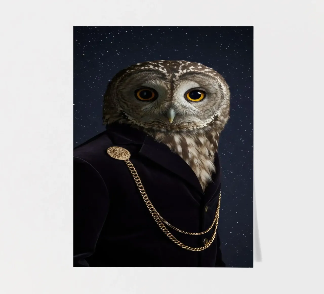 Mode-Eule Stickerbogen von Pawtrait Studio