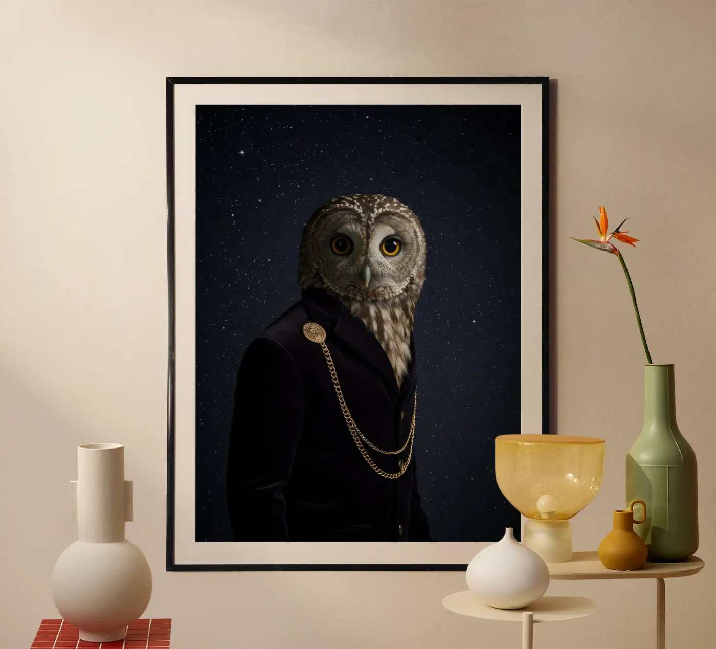 Hibou de la mode poster de Pawtrait Studio