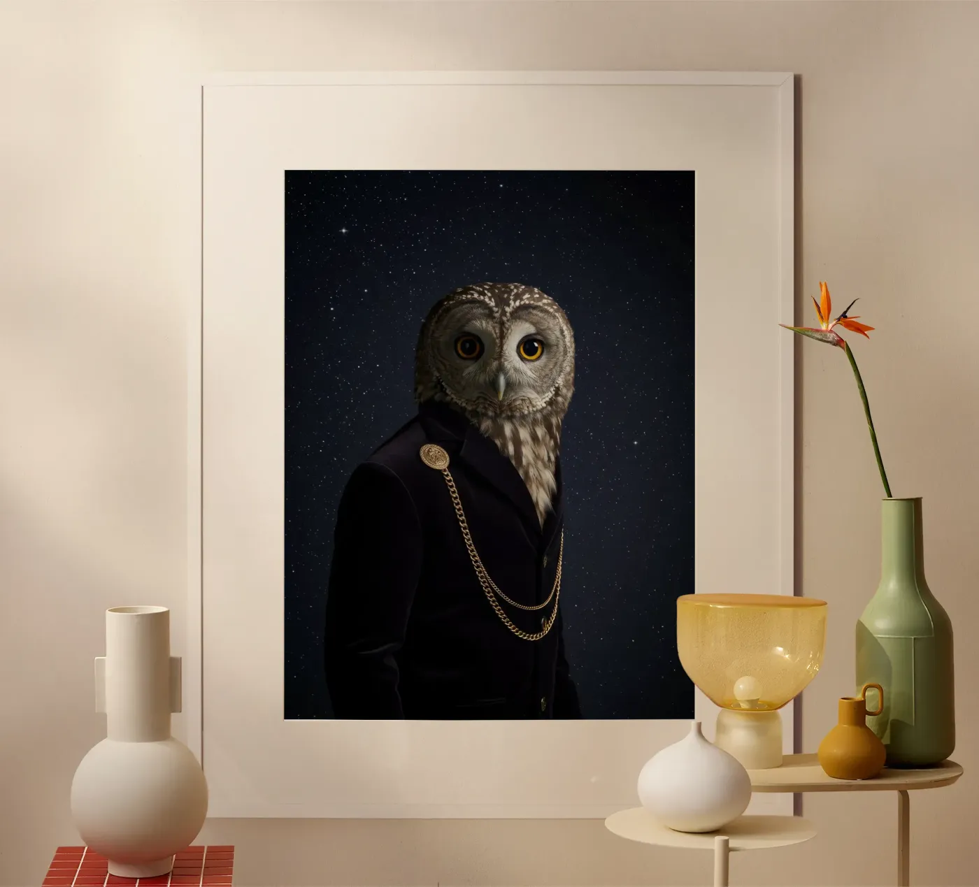Hibou de la mode poster de Pawtrait Studio