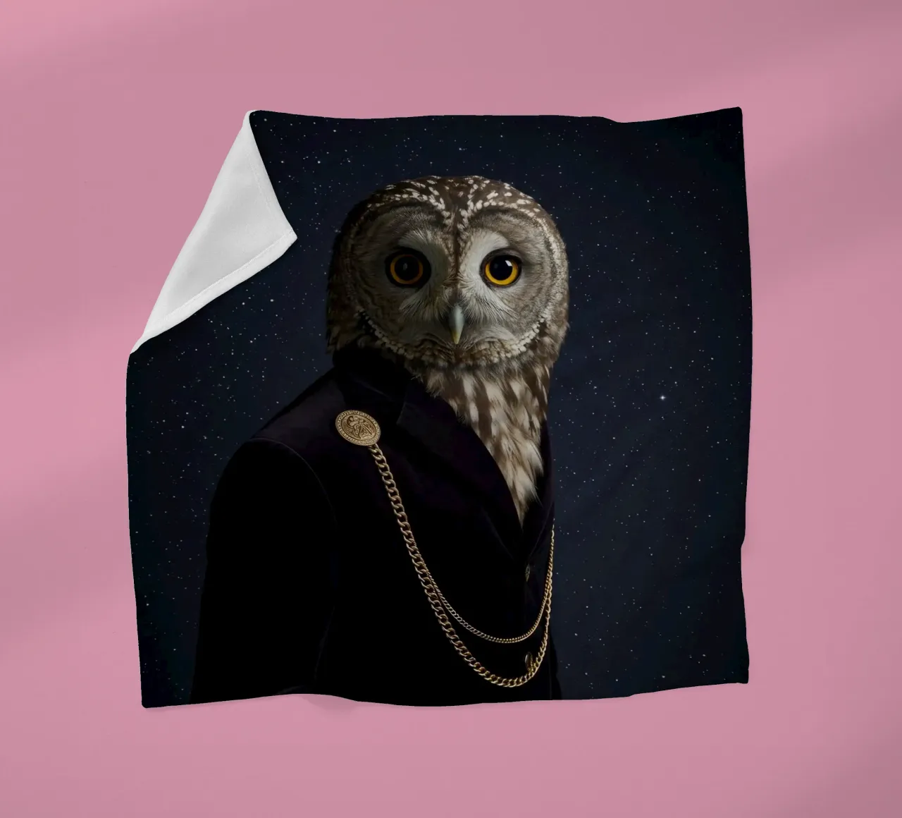 Mode-Eule Fleecedecke von Pawtrait Studio