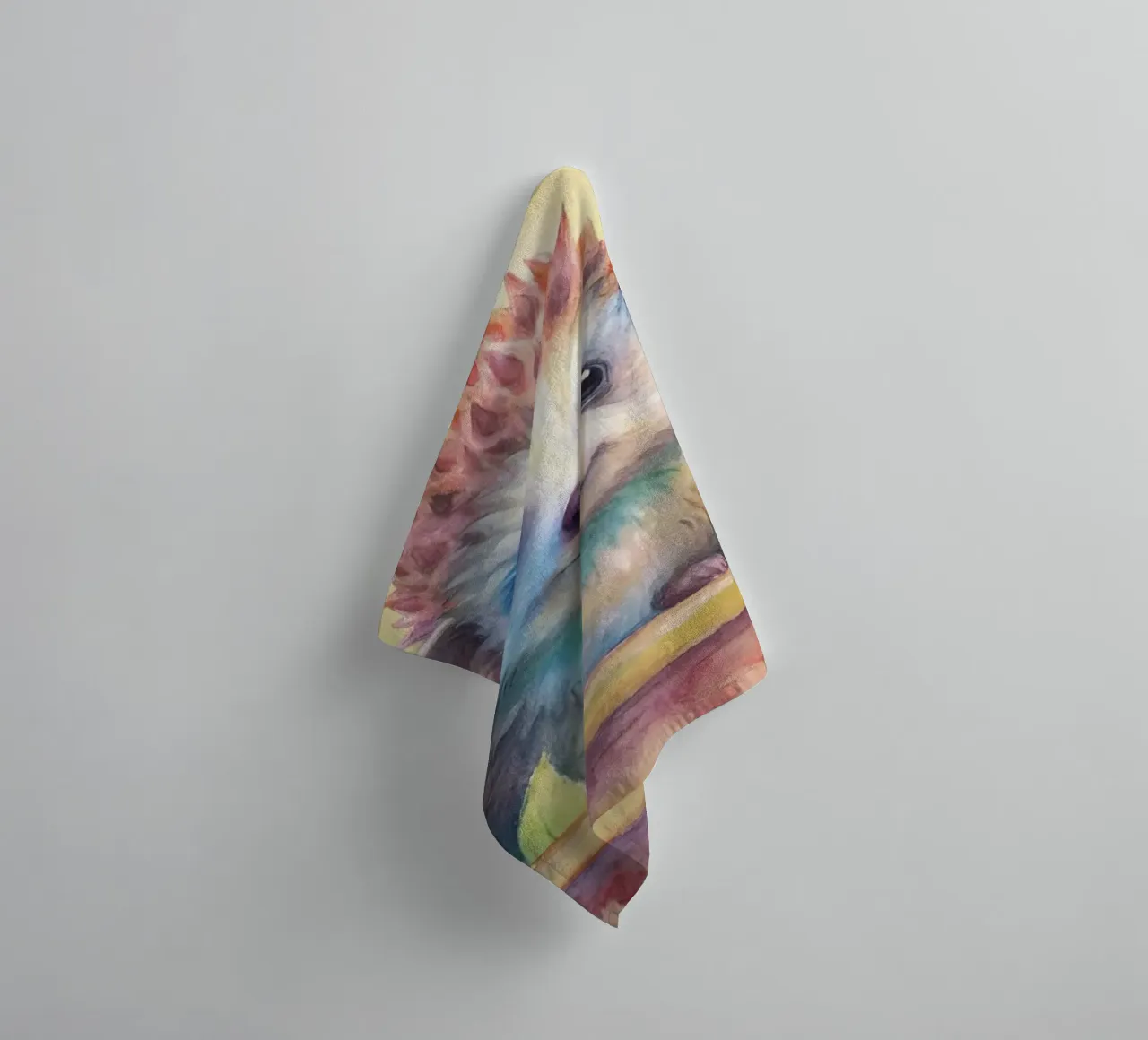 Hedgehog in watercolor towel by 🎁 ARTVI-SHOP