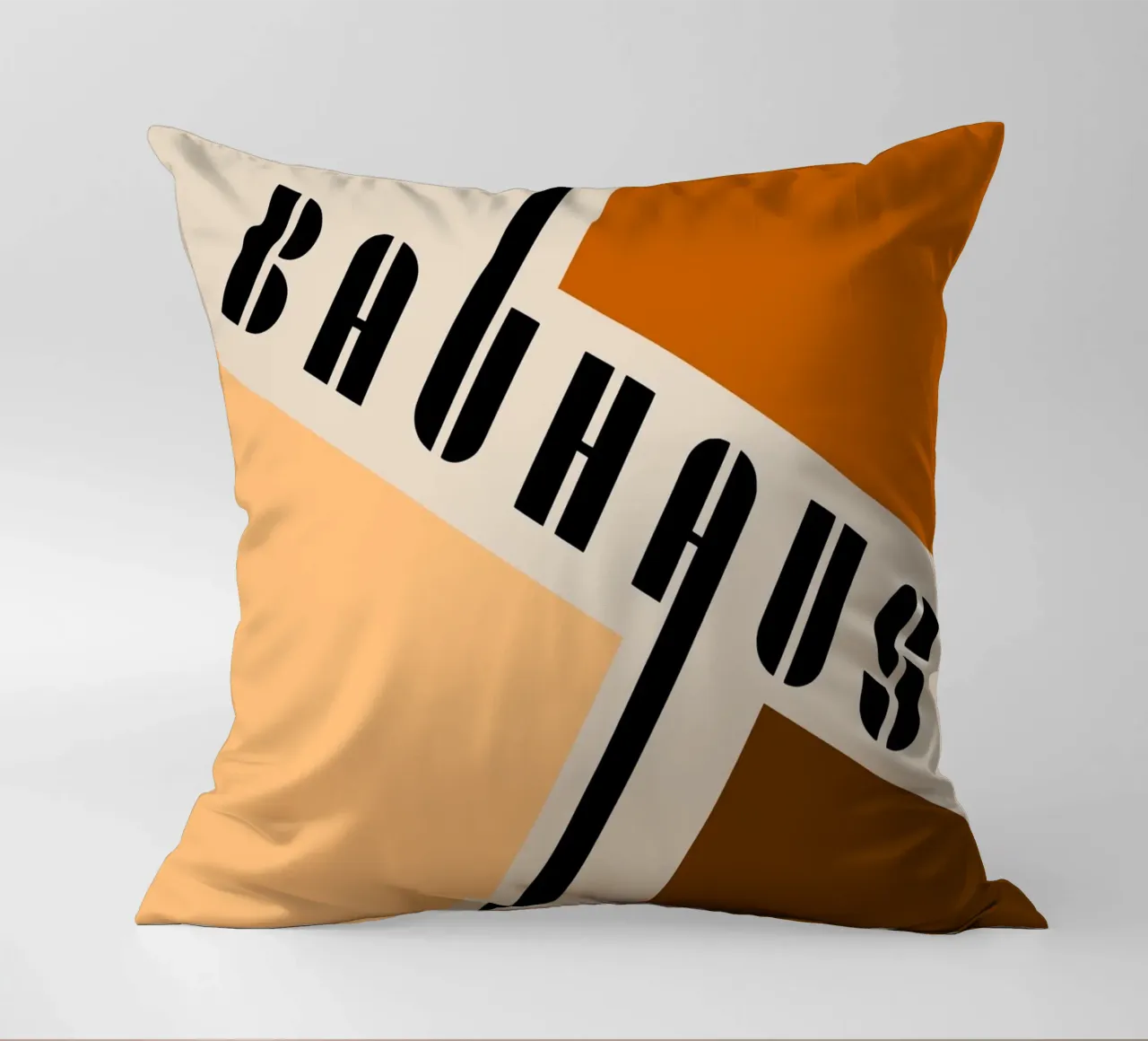 Bauhaus Typography Geometric Modernist Print decorative cushion by NorwesClub