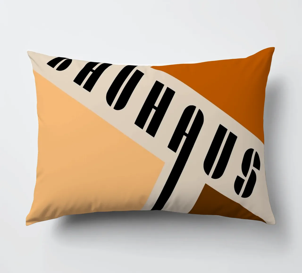 Bauhaus Typography Geometric Modernist Print decorative cushion by NorwesClub