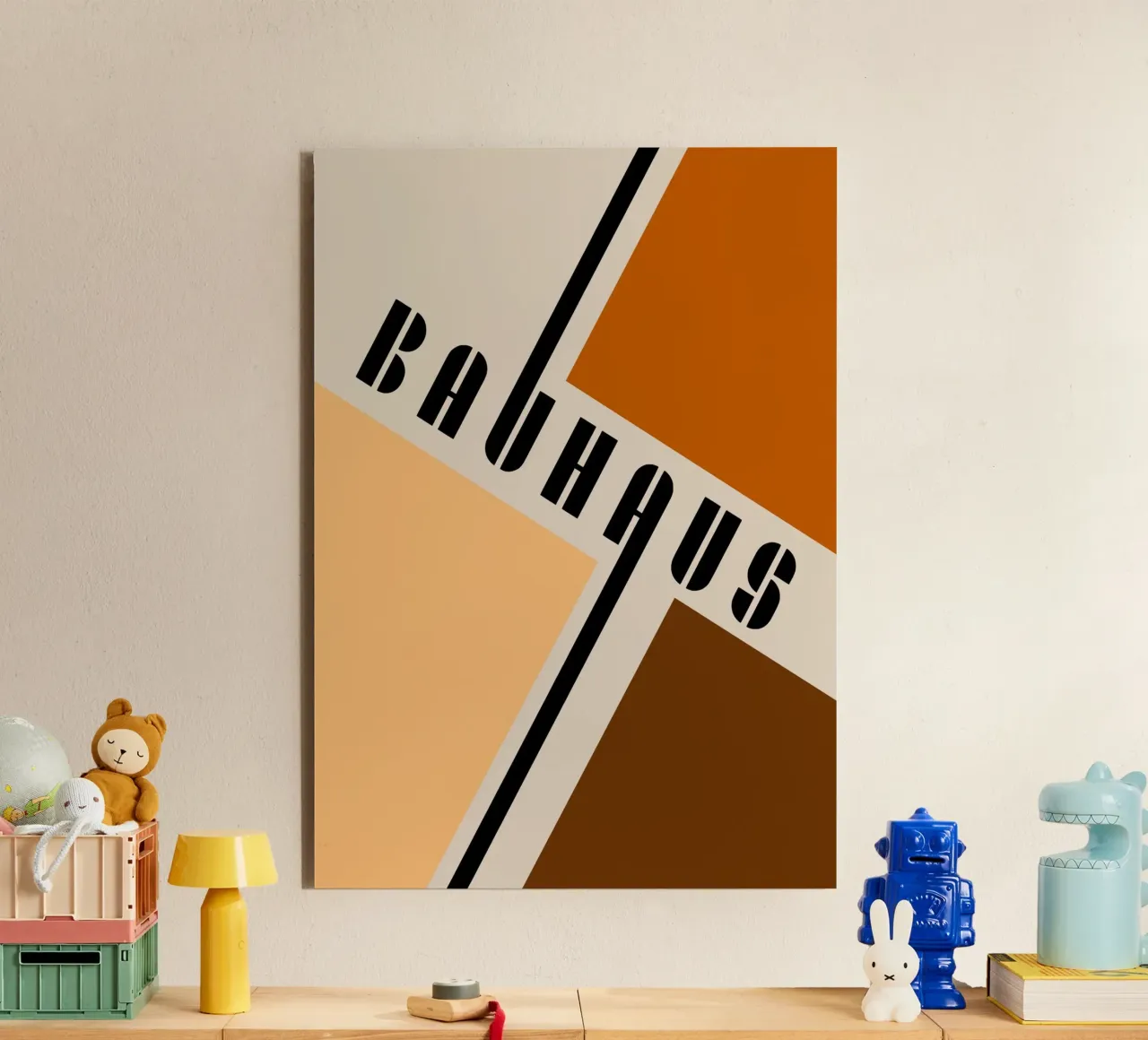 Bauhaus Typography Geometric Modernist Print alu-dibond by NorwesClub