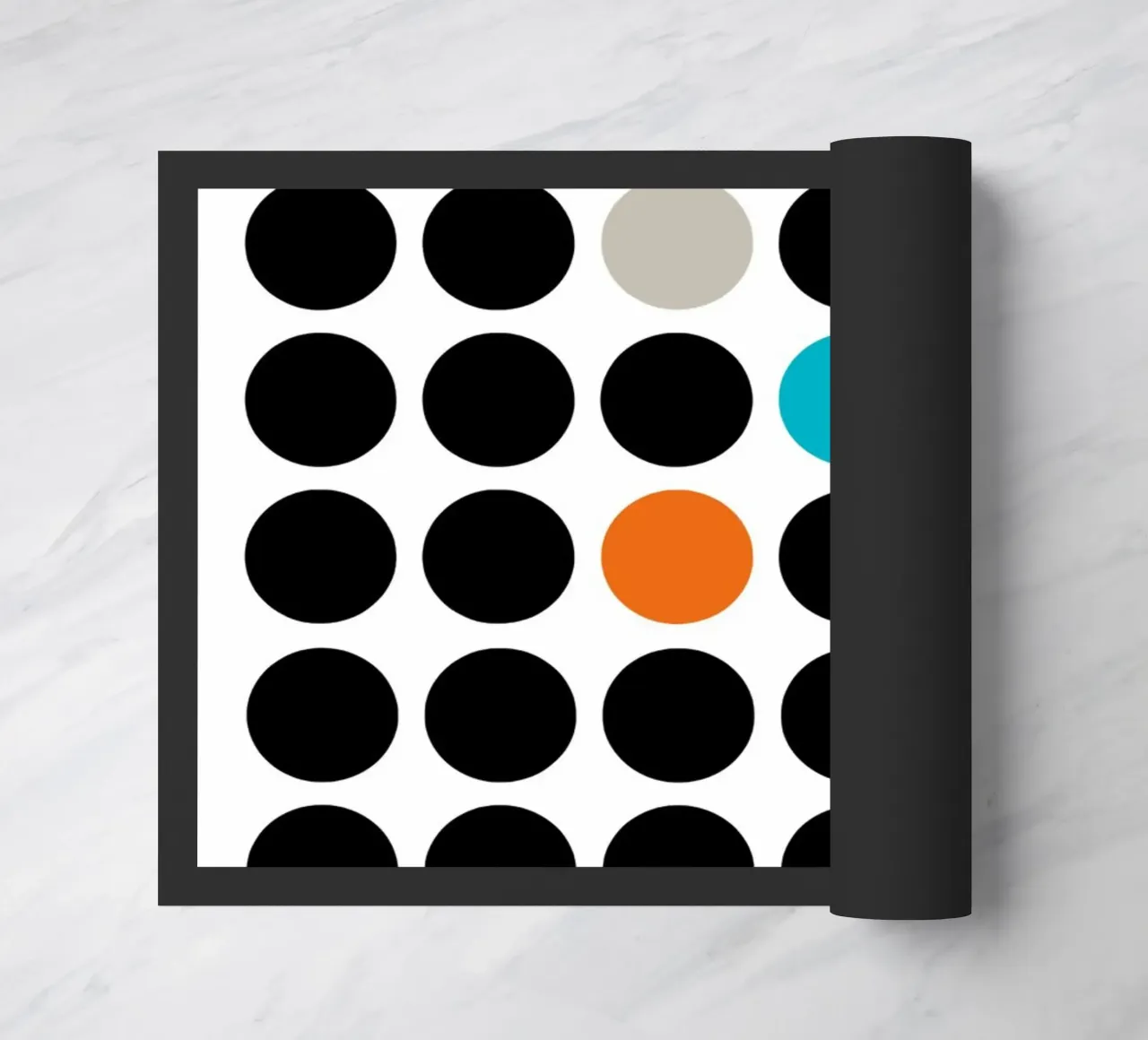 Bauhaus Geometric Grid Circles Abstract Print 1923 doormat by NorwesClub