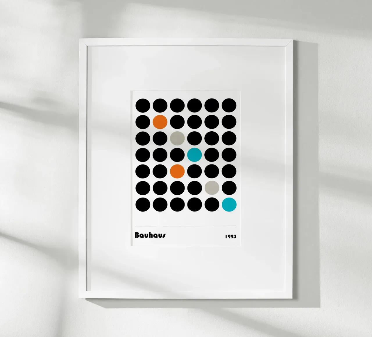 Bauhaus Geometric Grid Circles Abstract Print 1923 hahnemühle de NorwesClub