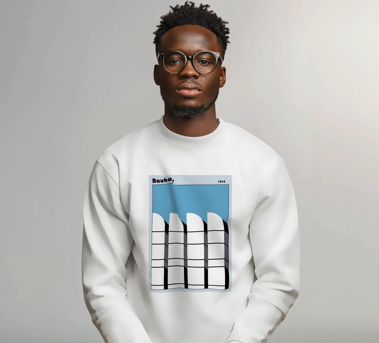Bauhaus Geometric Pattern Abstract Print 1919 sudadera de NorwesClub