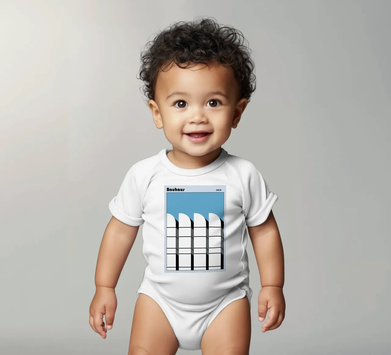 Bauhaus Geometrisches Muster Abstrakter Druck 1919 Kurzarm Babybody von NorwesClub