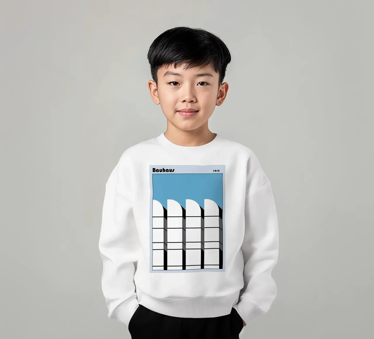 Bauhaus Geometric Pattern Abstract Print 1919 sudadera para niño de NorwesClub