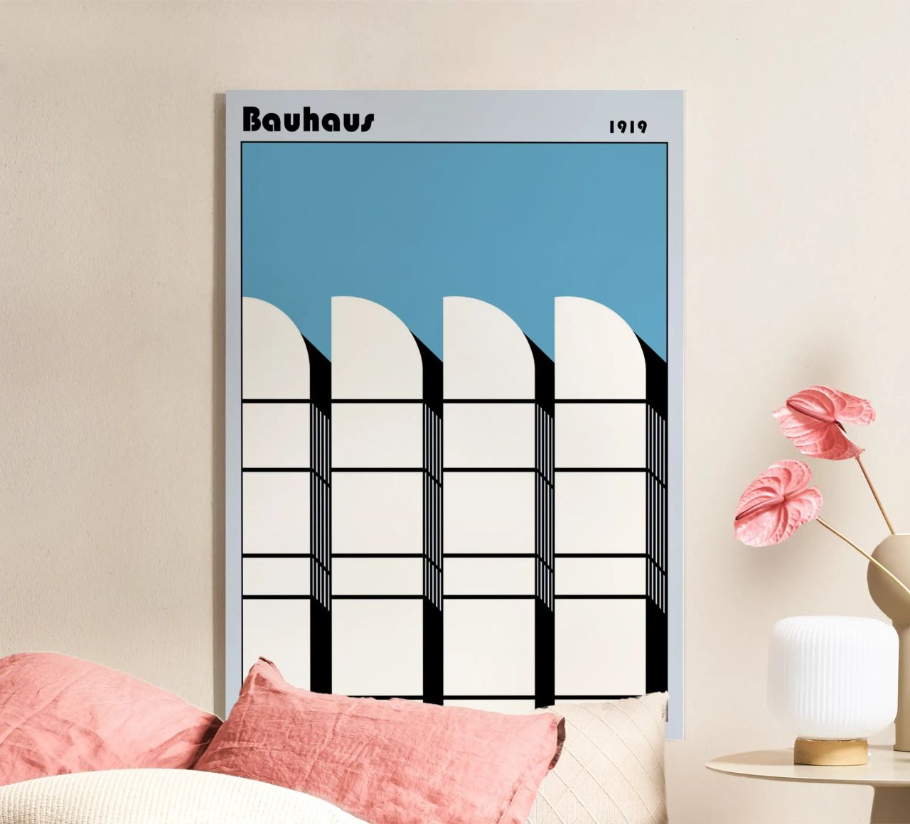 Bauhaus Geometric Pattern Abstract Print 1919 metacrilato de NorwesClub