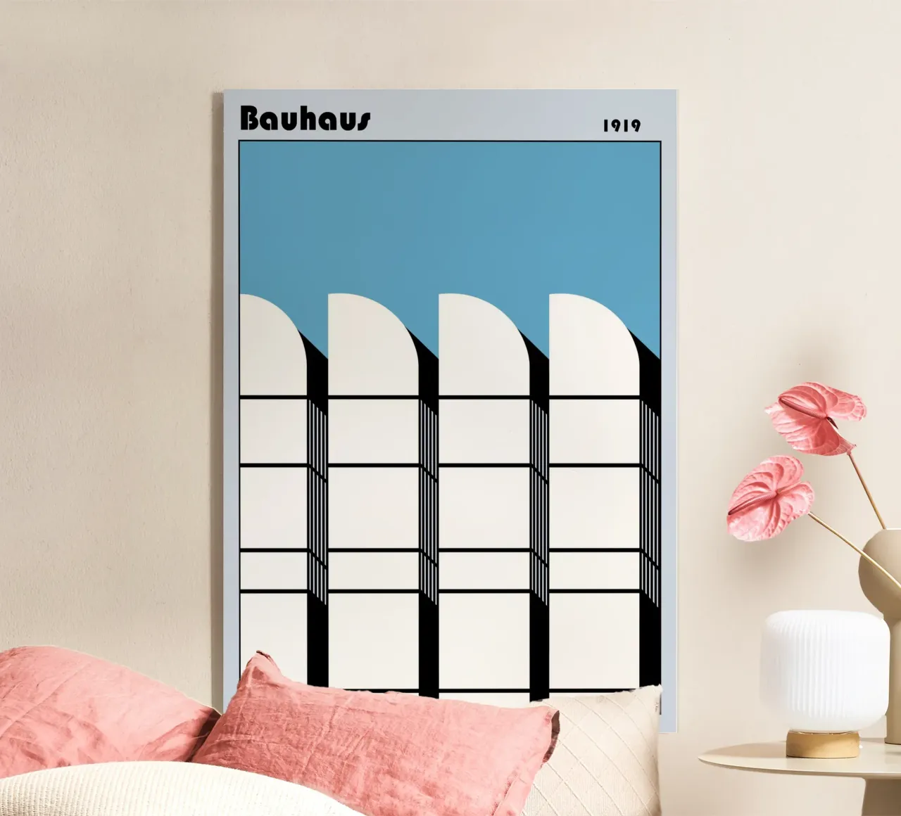 Bauhaus Geometric Pattern Abstract Print 1919 acrylic glass by NorwesClub