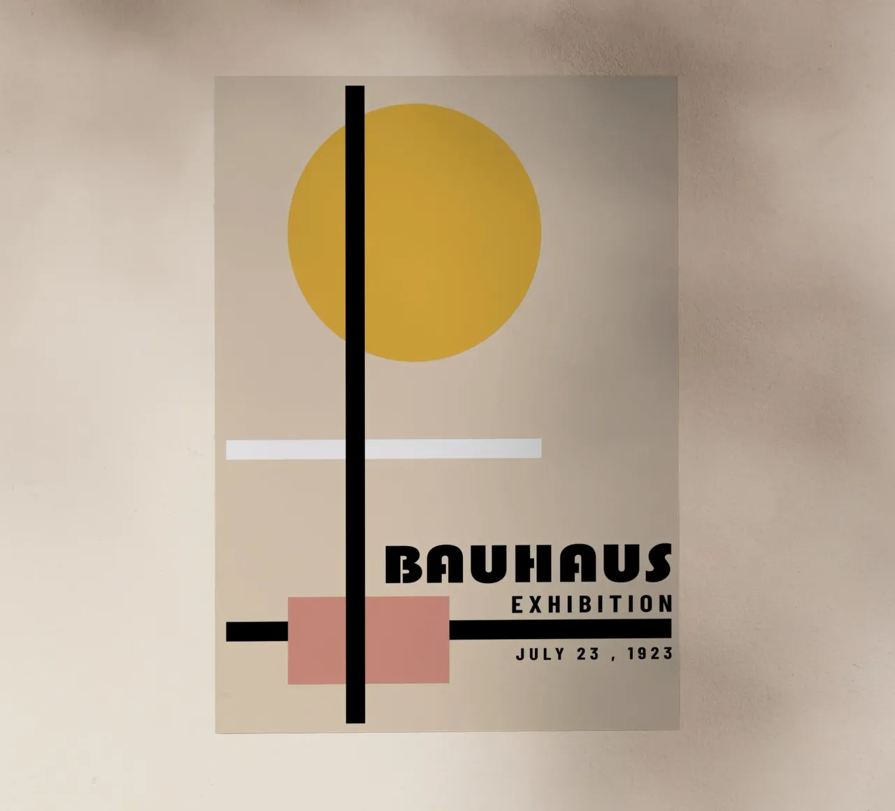 Manifesto per la mostra Bauhaus del cerchio geometrico 1923 pellicola backlit da NorwesClub
