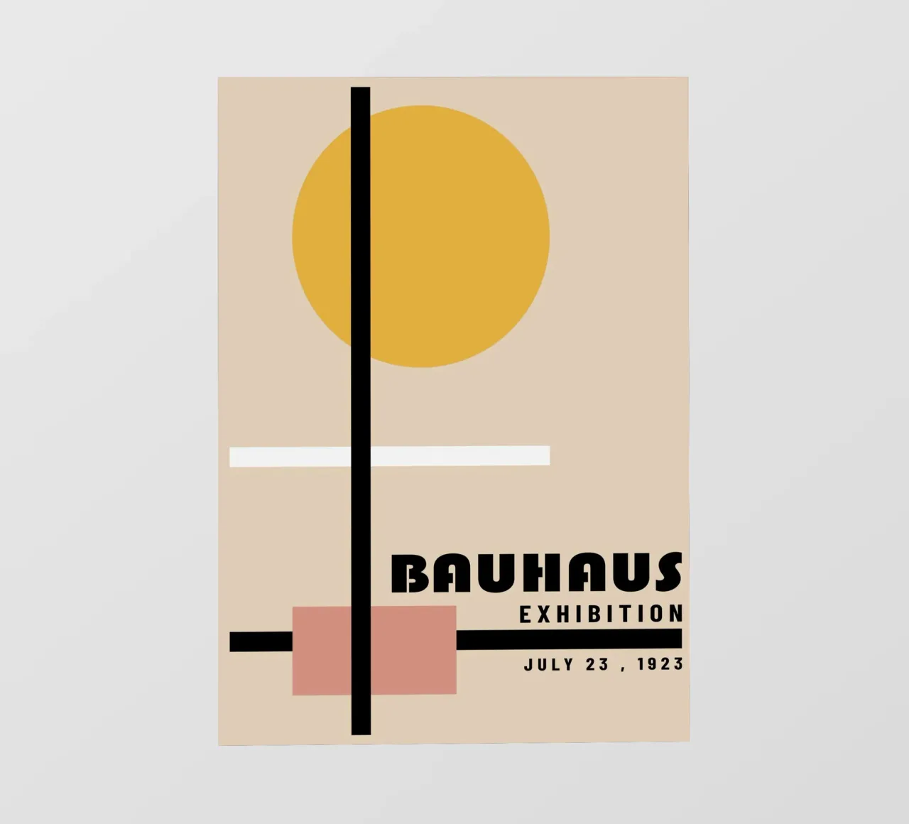 Manifesto per la mostra Bauhaus del cerchio geometrico 1923 pellicola backlit da NorwesClub