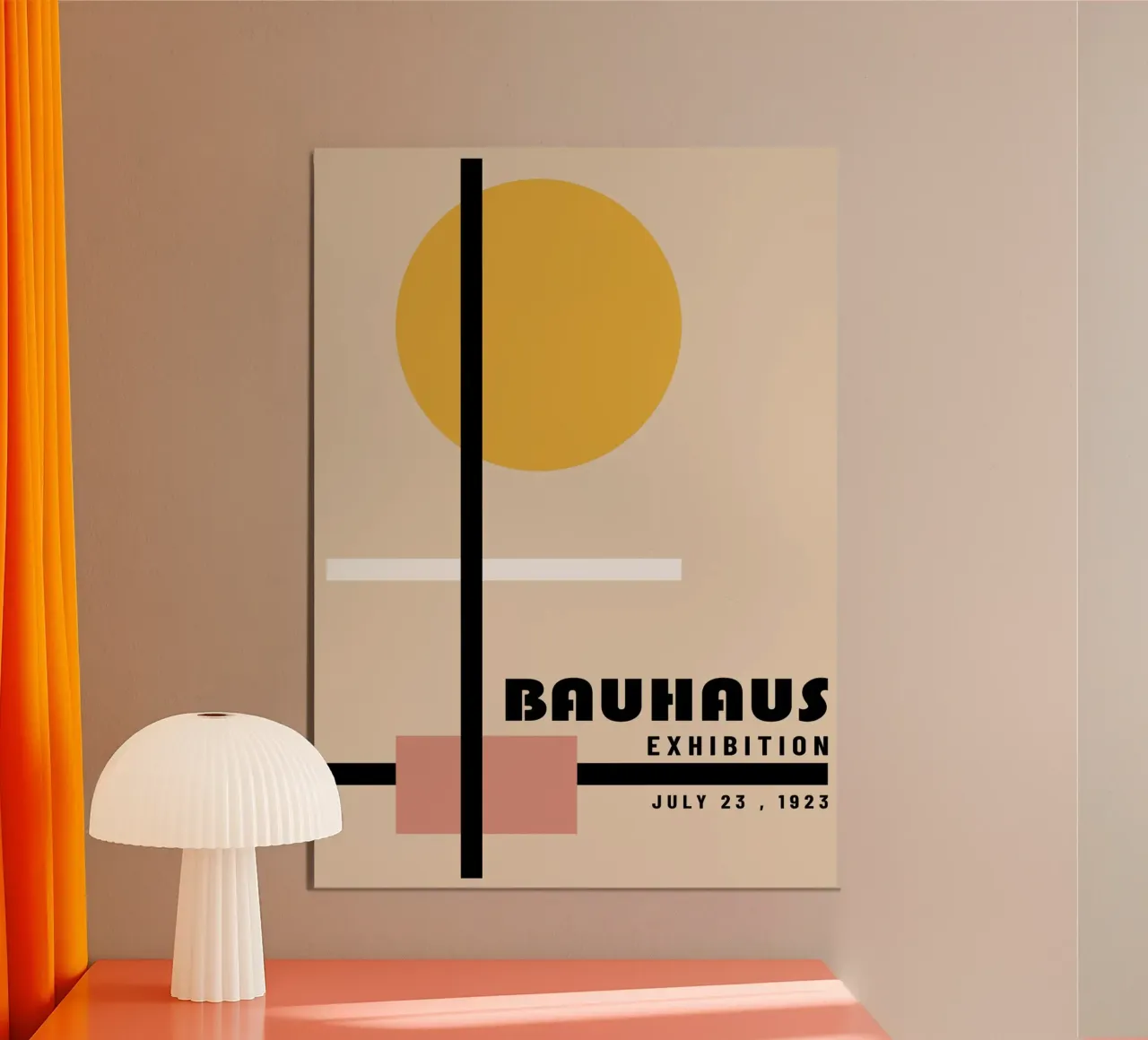 Bauhaus Exhibition Geometric Circle Poster 1923 hahnemühle by NorwesClub
