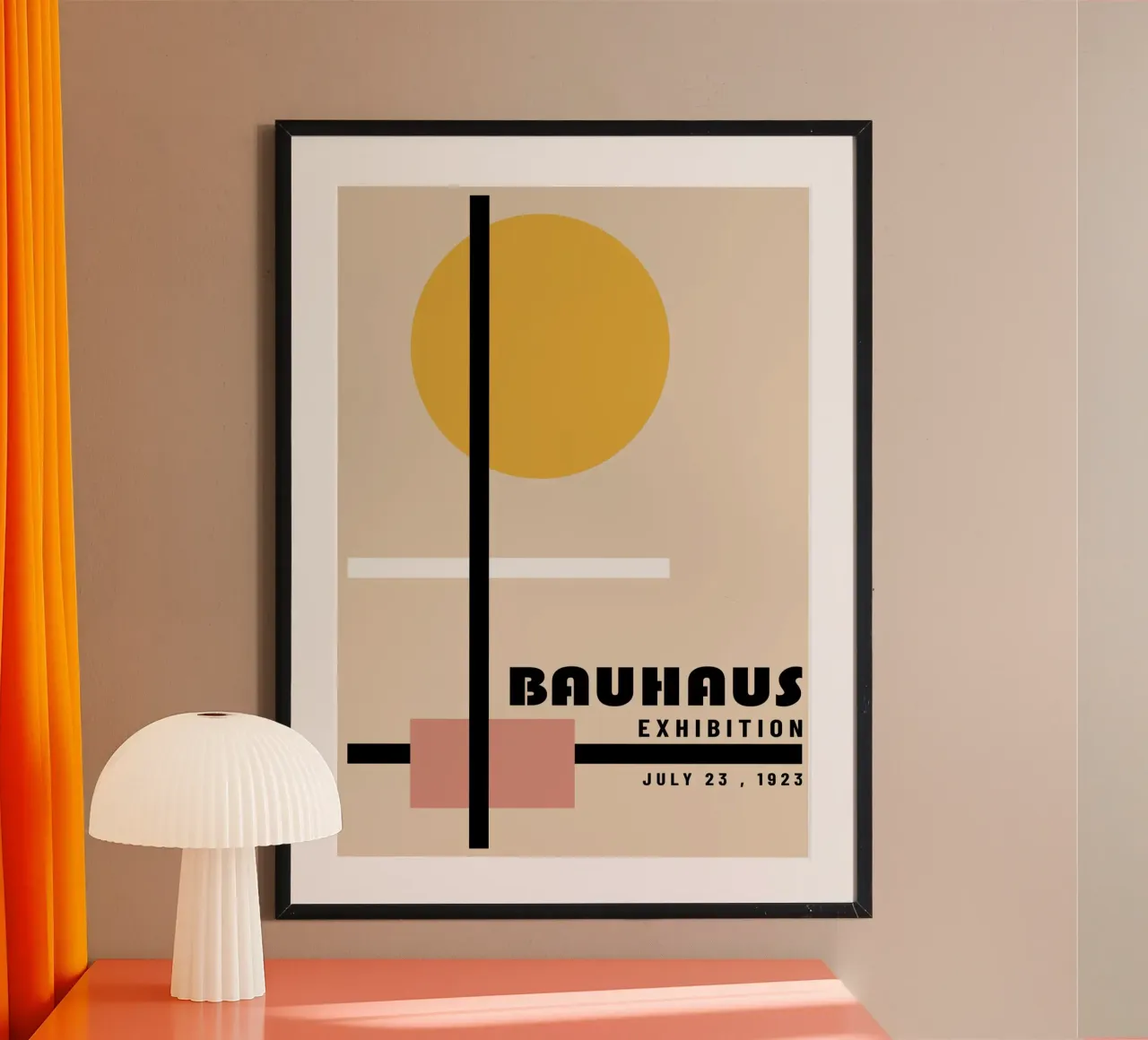 Bauhaus Exhibition Geometric Circle Poster 1923 hahnemühle by NorwesClub