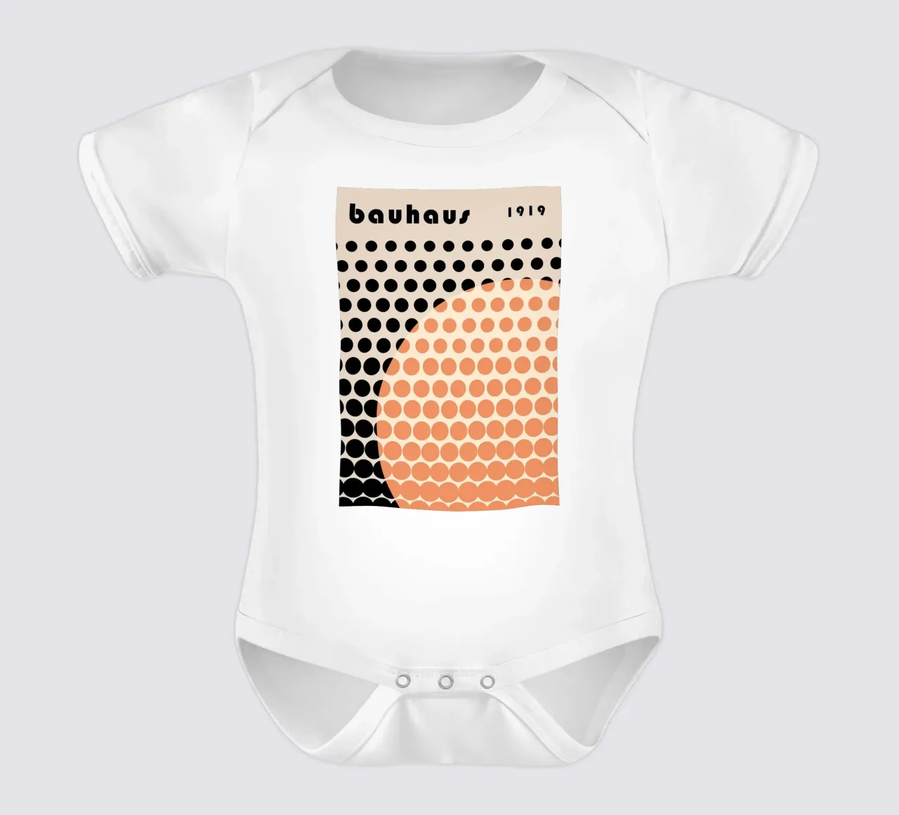 Bauhaus Geometric Circles Abstract Print 1919 short-sleeve baby romper by NorwesClub