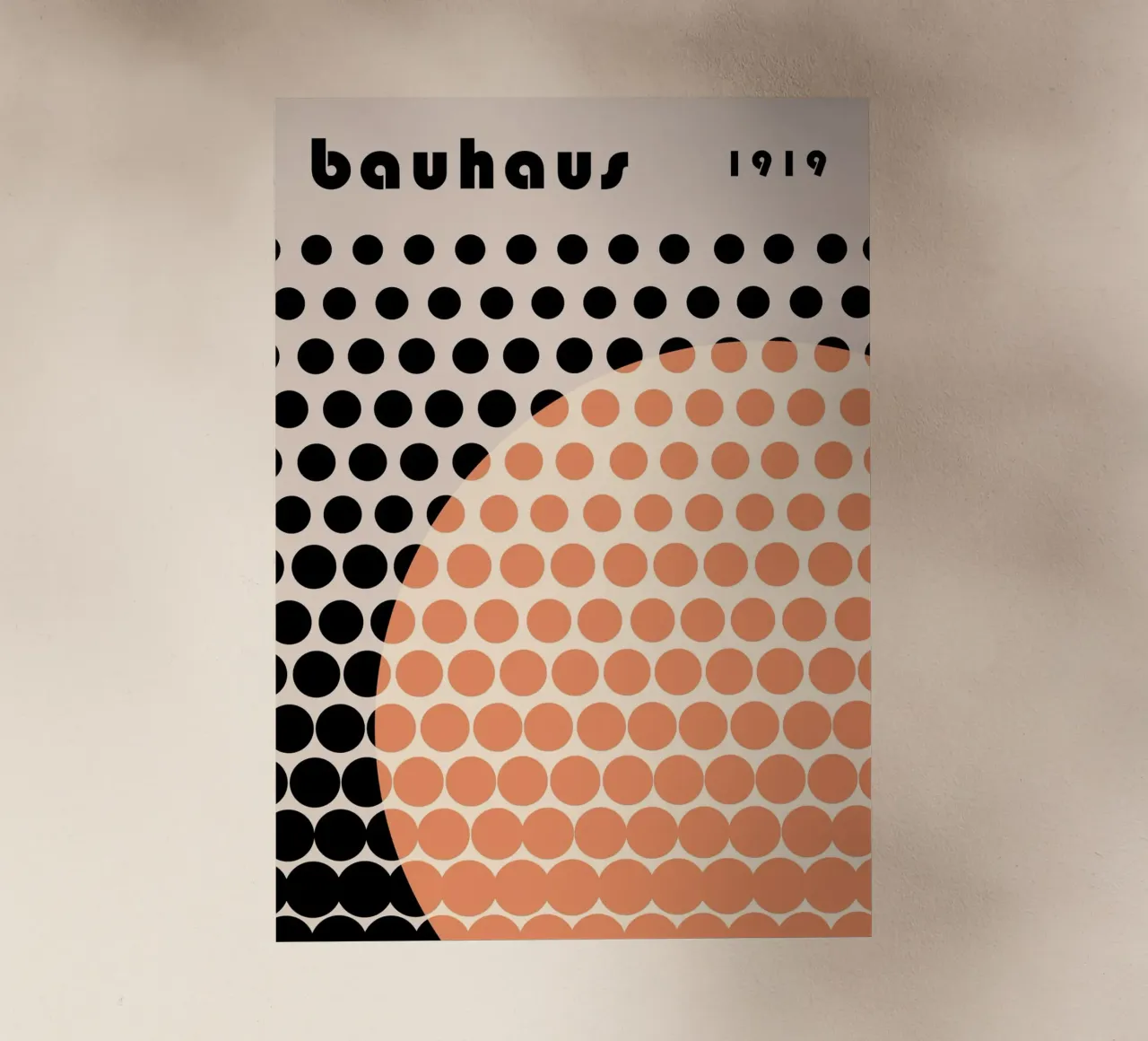 Bauhaus Geometric Circles Abstract Print 1919 backlit film by NorwesClub