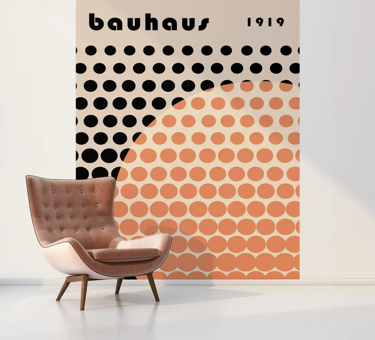 Bauhaus Geometric Circles Abstract Print 1919 photo wallpaper by NorwesClub