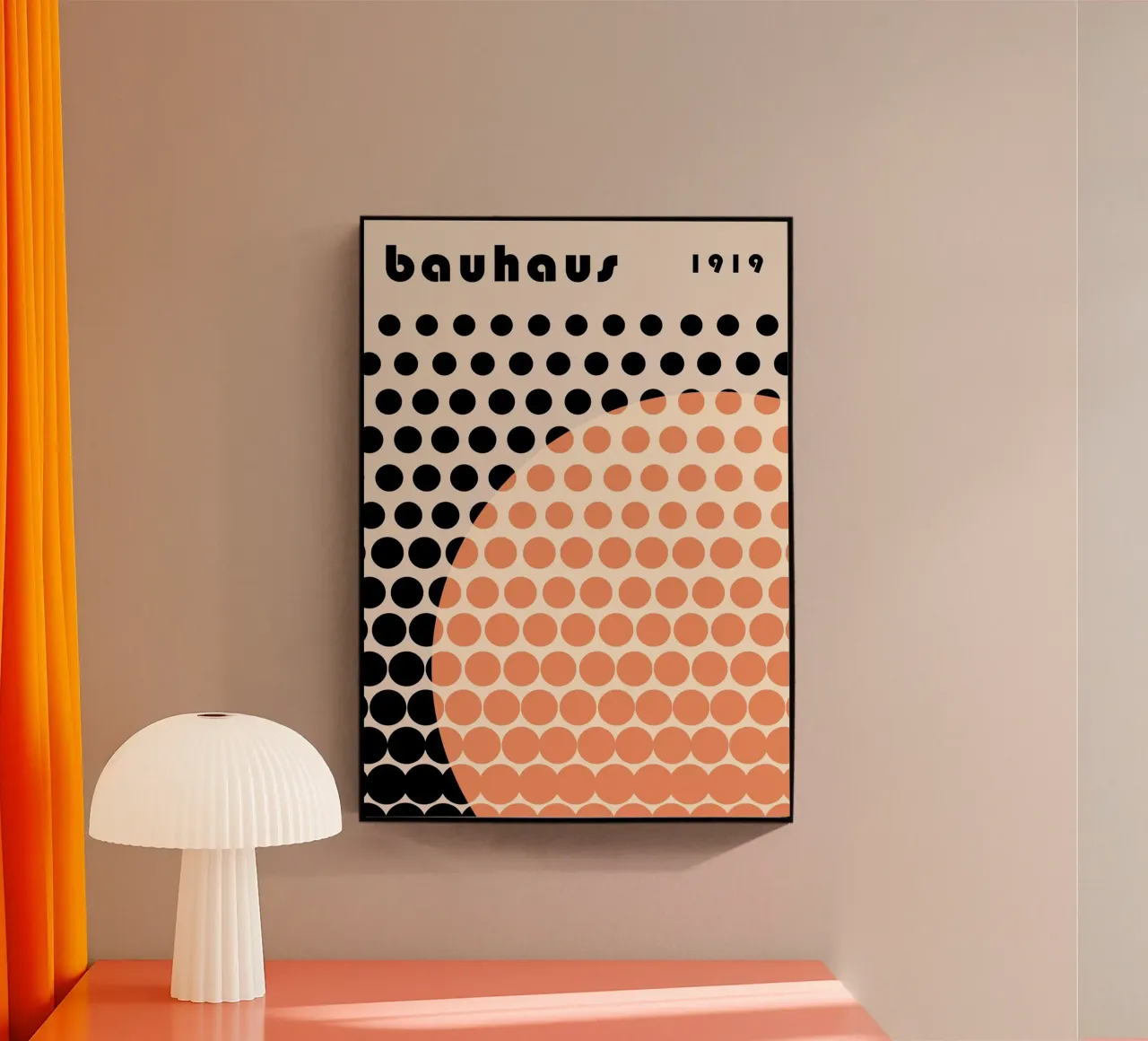 Bauhaus Círculos geométricos Impresión abstracta 1919 metacrilato de NorwesClub