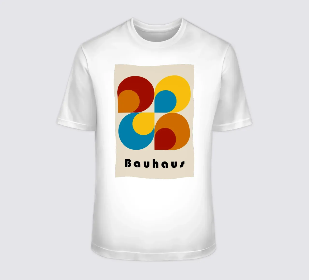 Bauhaus Geometric Abstract Circles Color Print t-shirt by NorwesClub