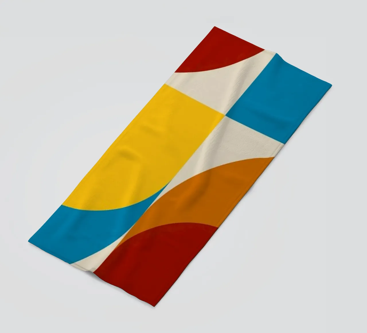 Bauhaus Geometric Abstract Circles Color Print (Impression géométrique abstraite de cercles) serviette de plage de NorwesClub
