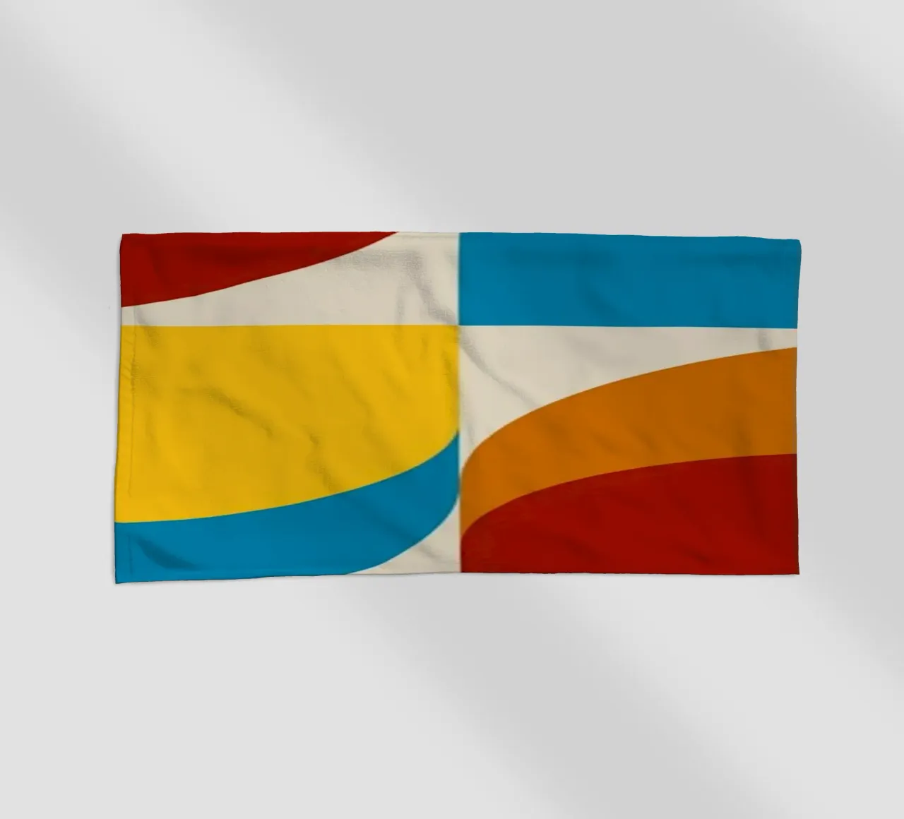 Bauhaus Geometric Abstract Circles Color Print (Impression géométrique abstraite de cercles) serviette de plage de NorwesClub