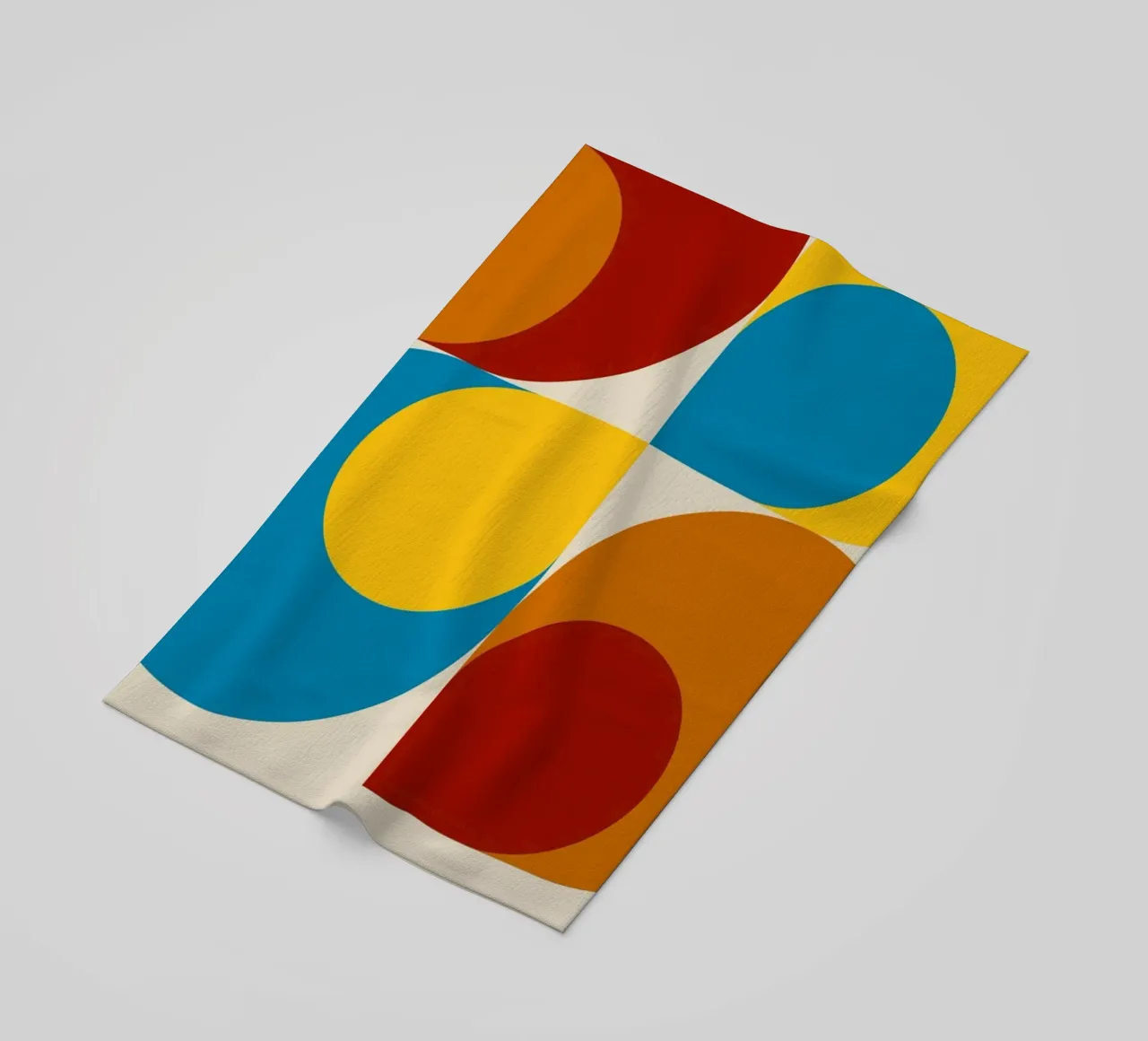 Bauhaus Geometric Abstract Circles Color Print (Impression géométrique abstraite de cercles) serviette de plage de NorwesClub