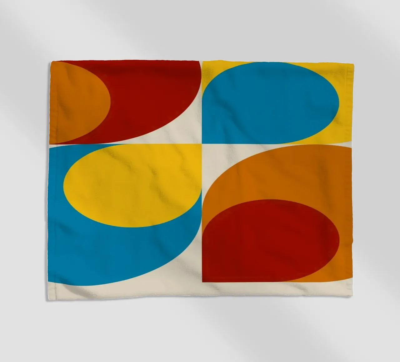 Bauhaus Geometric Abstract Circles Color Print (Impression géométrique abstraite de cercles) serviette de plage de NorwesClub