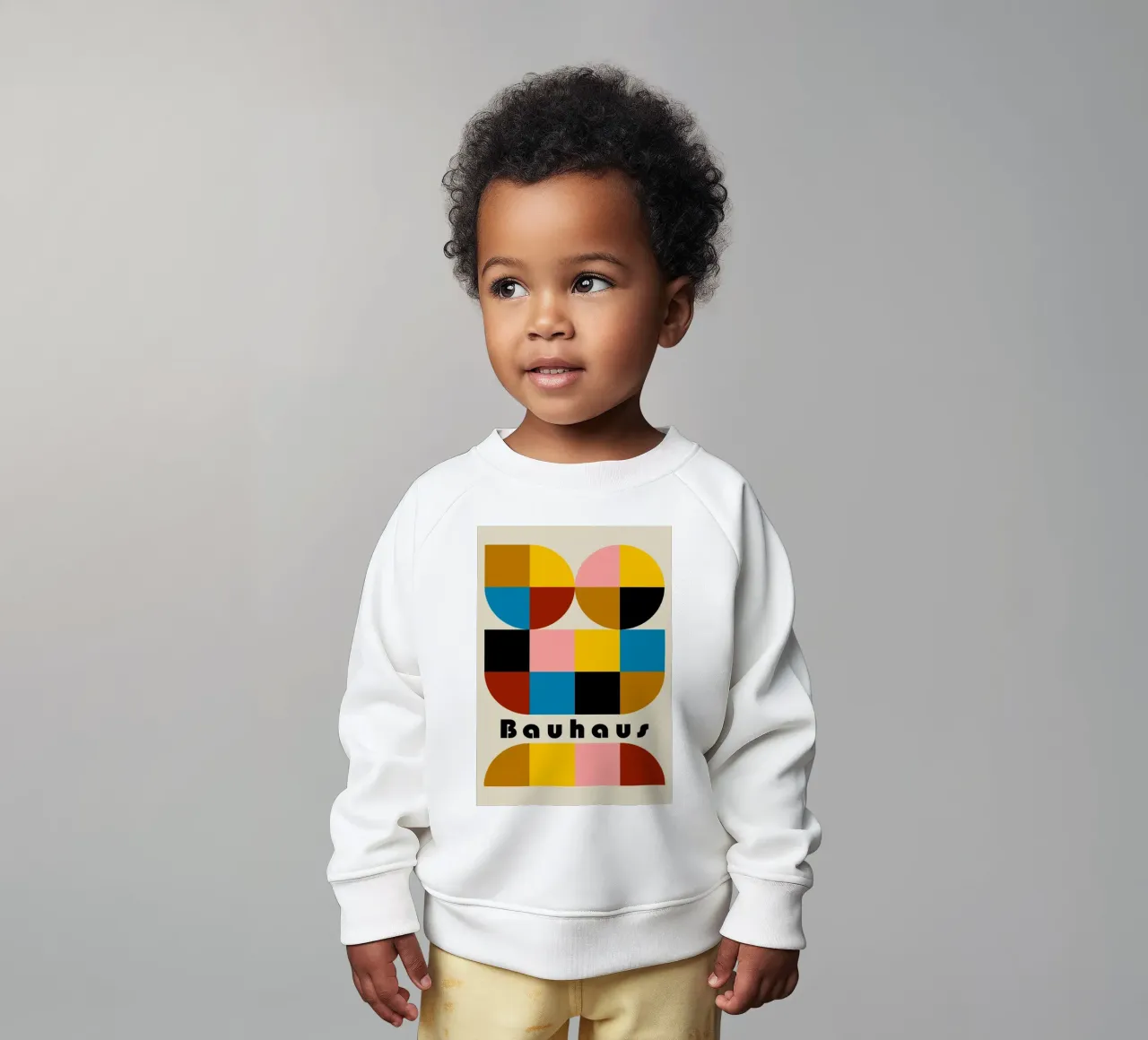 Impresión en color de arcos abstractos geométricos Bauhaus sudadera de bebé de NorwesClub