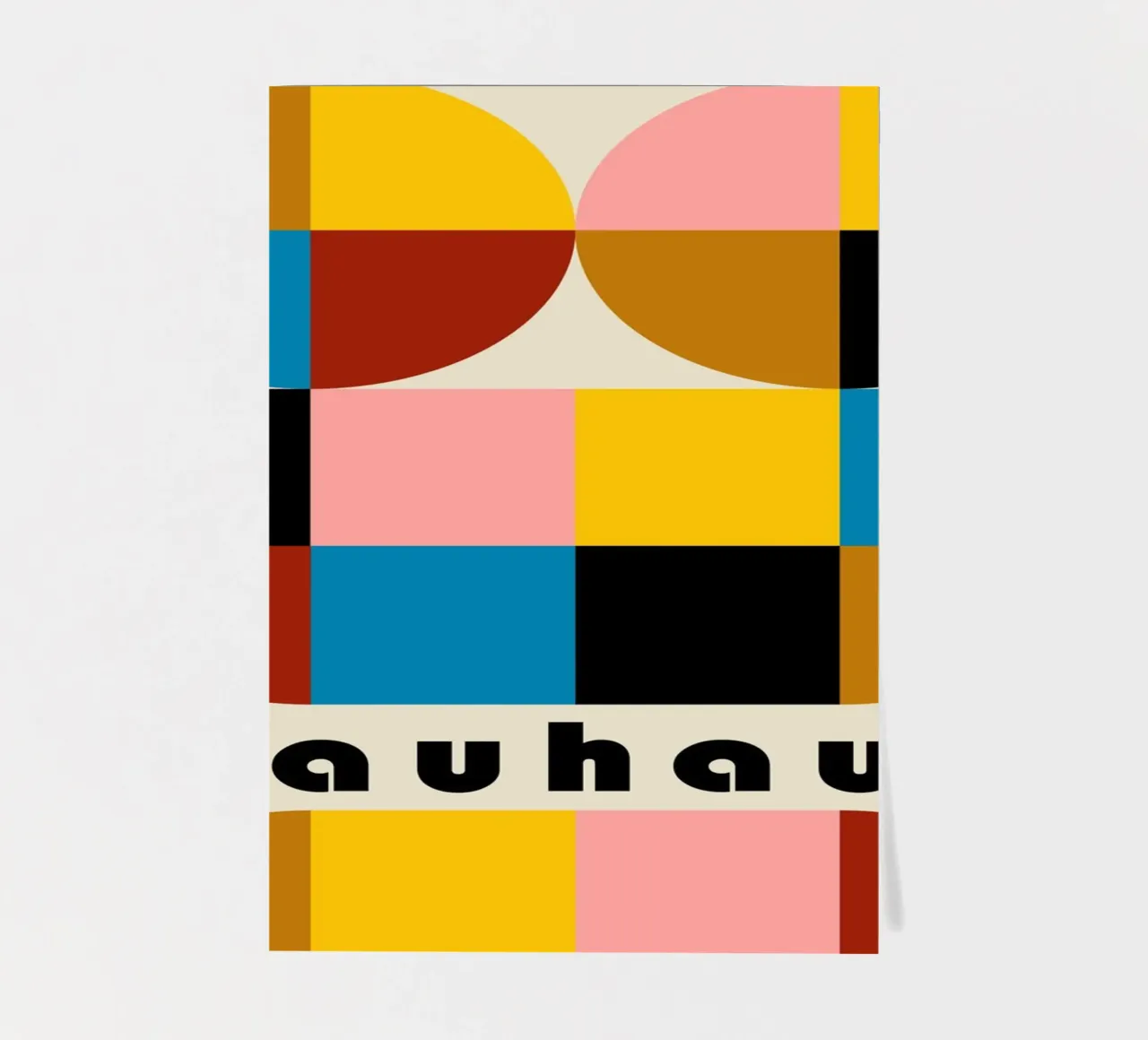 Bauhaus Geometric Abstract Arcs Color Print sticker sheet by NorwesClub
