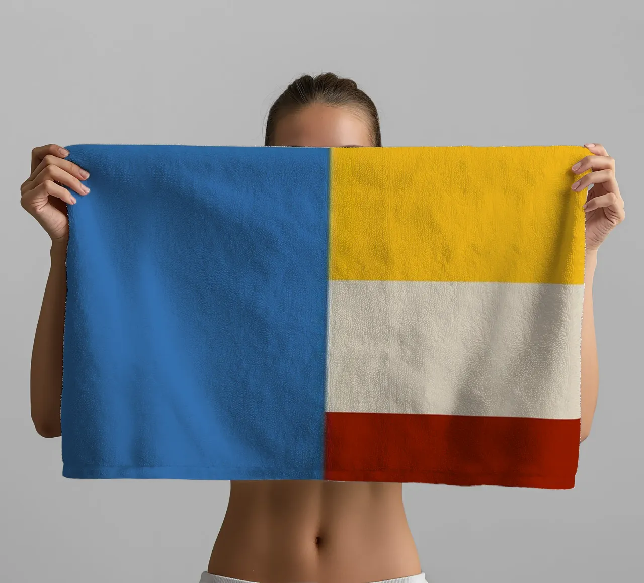Bauhaus Geometric Abstract Arcs Color Print towel by NorwesClub