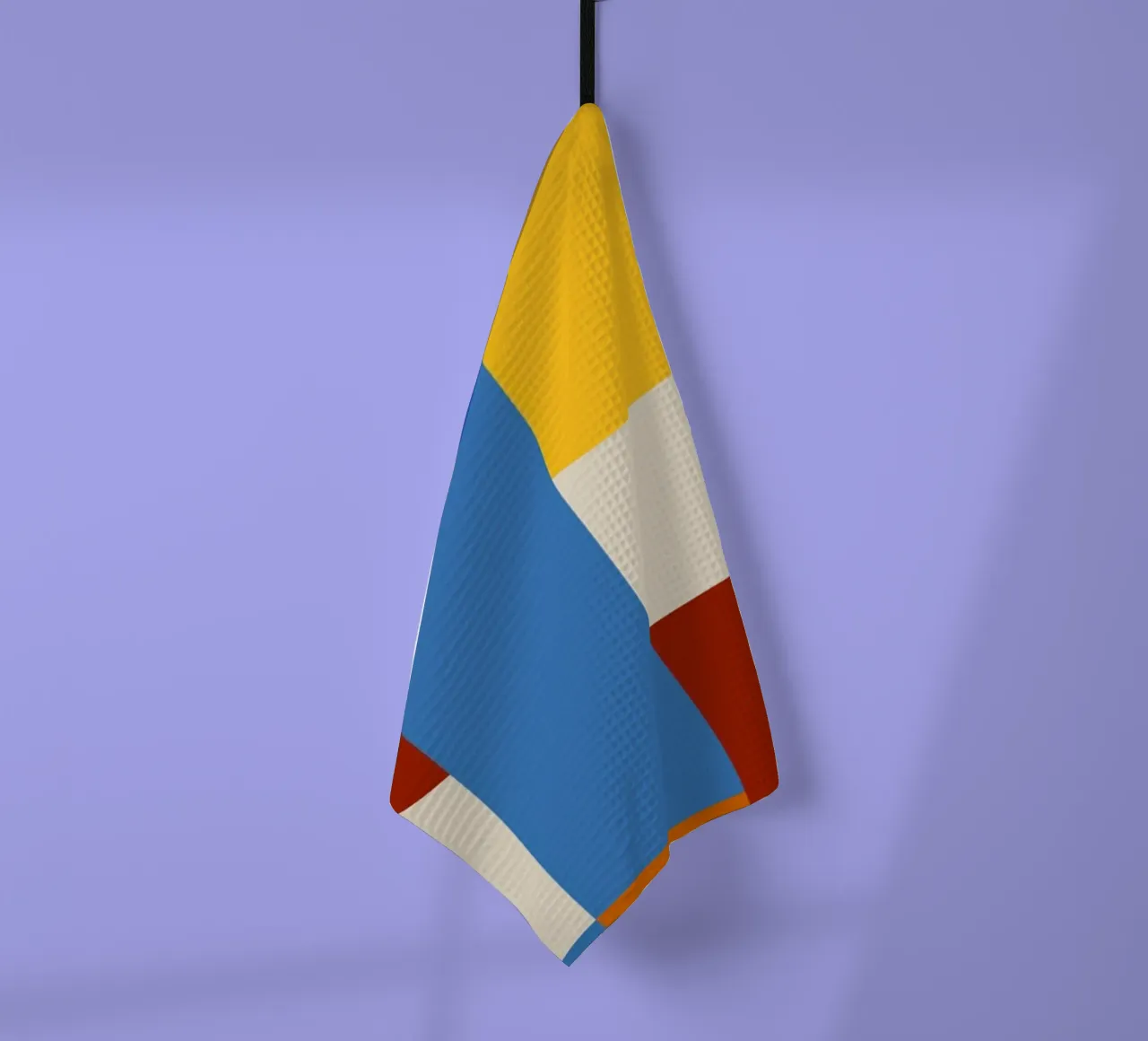 Bauhaus Geometric Abstract Arcs Color Print torchon de NorwesClub