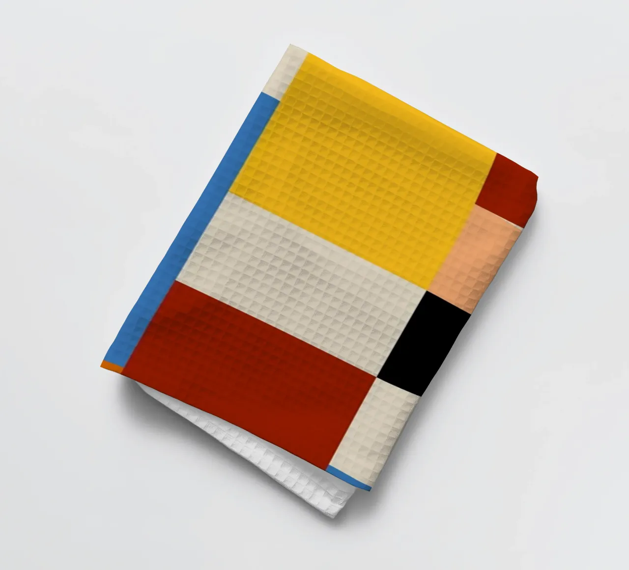 Bauhaus Geometric Abstract Arcs Color Print torchon de NorwesClub