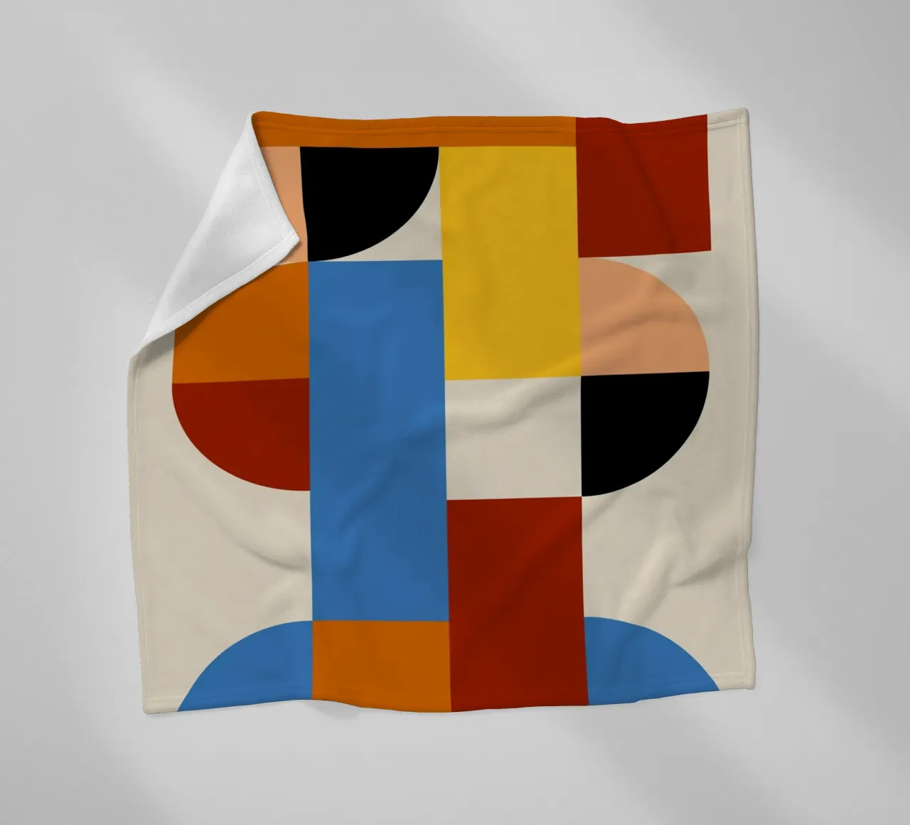 Stampa a colori di archi astratti geometrici Bauhaus coperta in pile da NorwesClub