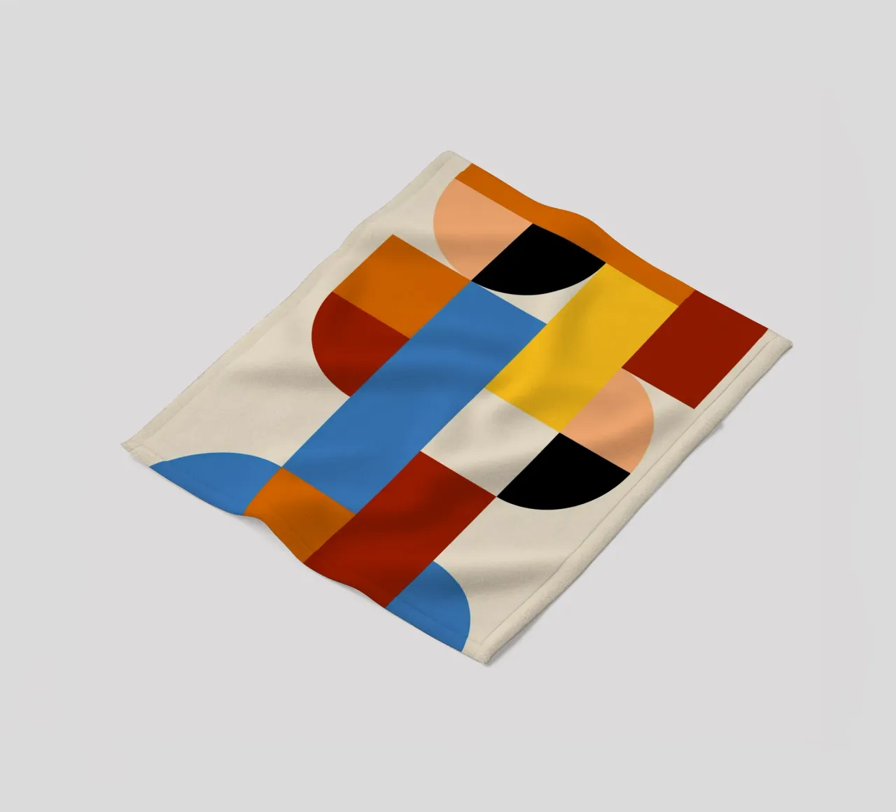 Stampa a colori di archi astratti geometrici Bauhaus coperta in pile da NorwesClub