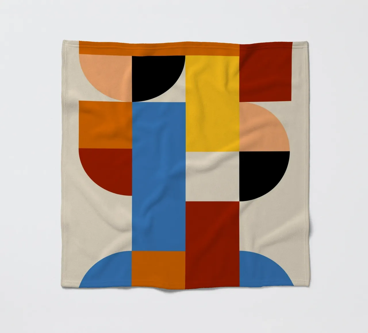 Stampa a colori di archi astratti geometrici Bauhaus coperta in pile da NorwesClub