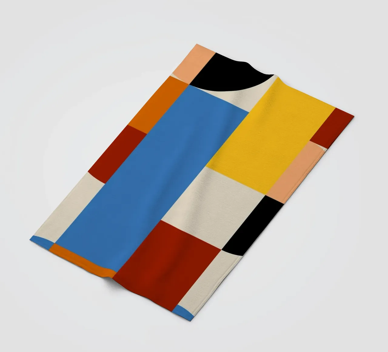 Stampa a colori di archi astratti geometrici Bauhaus coperta in pile da NorwesClub