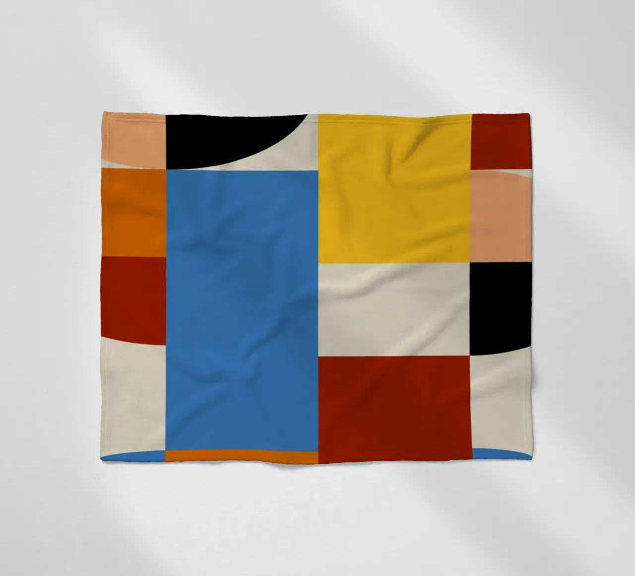 Stampa a colori di archi astratti geometrici Bauhaus coperta in pile da NorwesClub