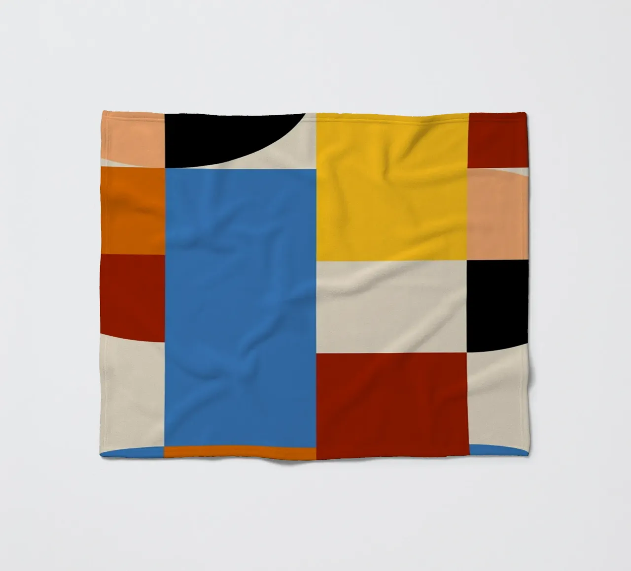 Stampa a colori di archi astratti geometrici Bauhaus coperta in pile da NorwesClub