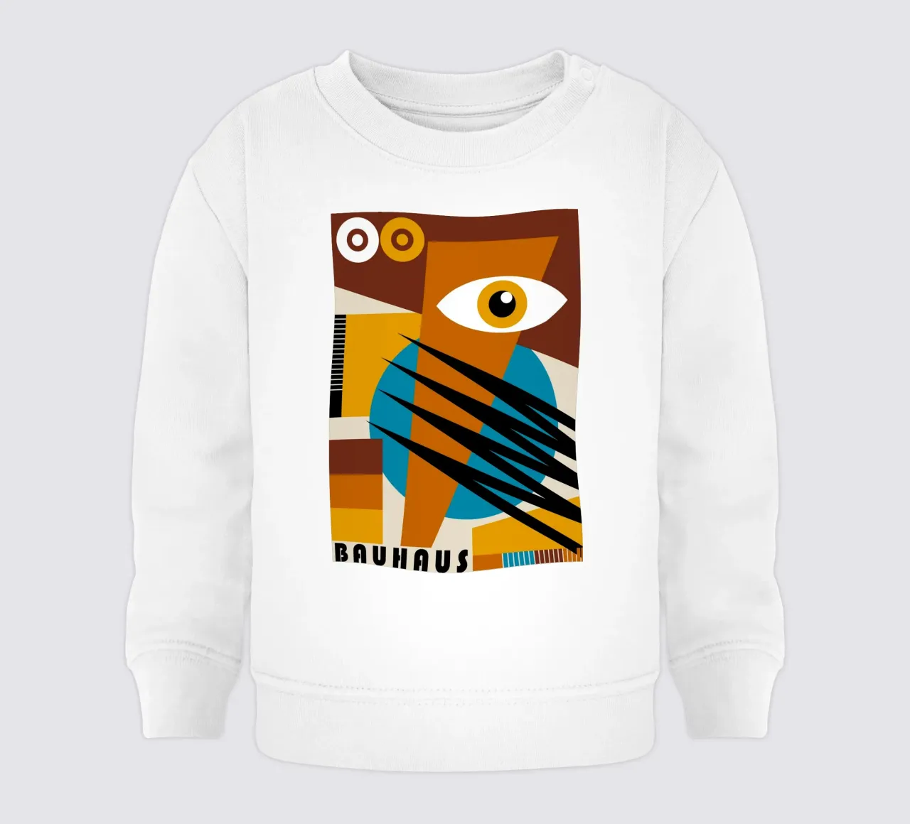 Bauhaus Geometric Abstract Eye Color Print sudadera de bebé de NorwesClub