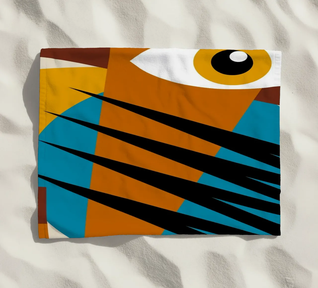 Bauhaus Geometric Abstract Eye Color Print toalla de playa de NorwesClub