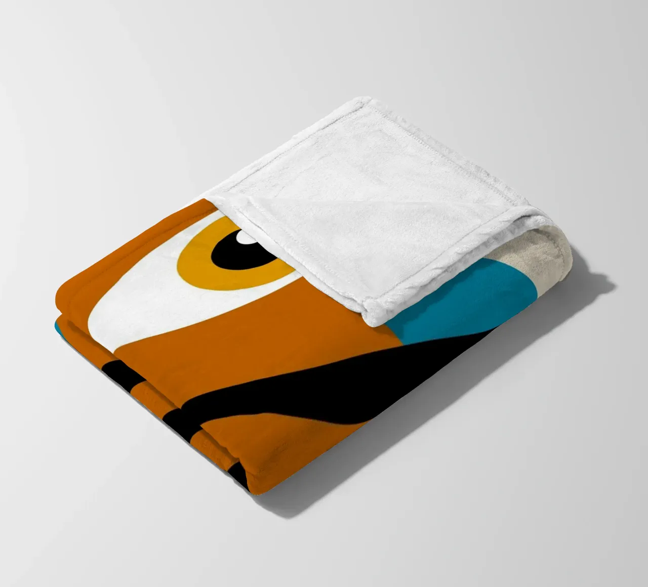 Bauhaus Geometric Abstract Eye Color Print fleece blanket by NorwesClub