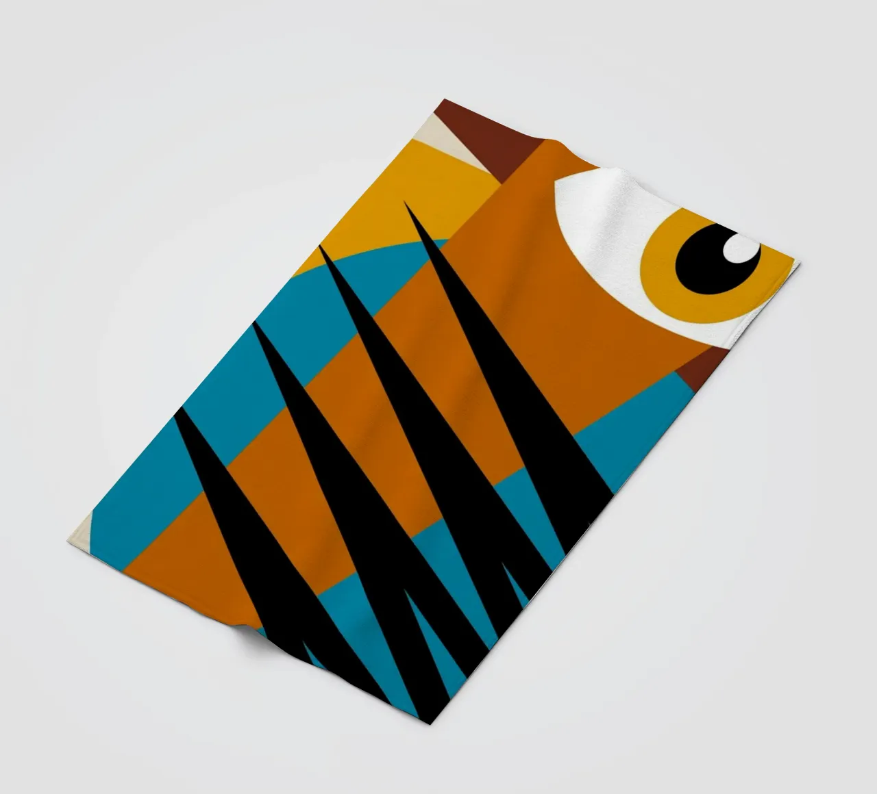 Bauhaus Geometric Abstract Eye Color Print fleece blanket by NorwesClub