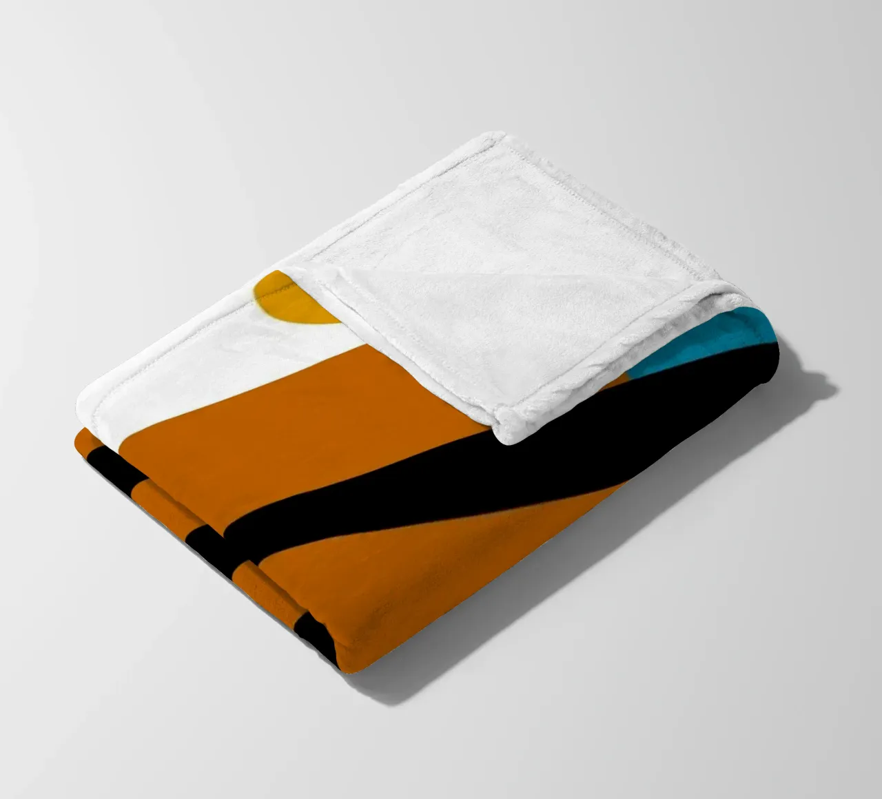Bauhaus Geometric Abstract Eye Color Print fleece blanket by NorwesClub