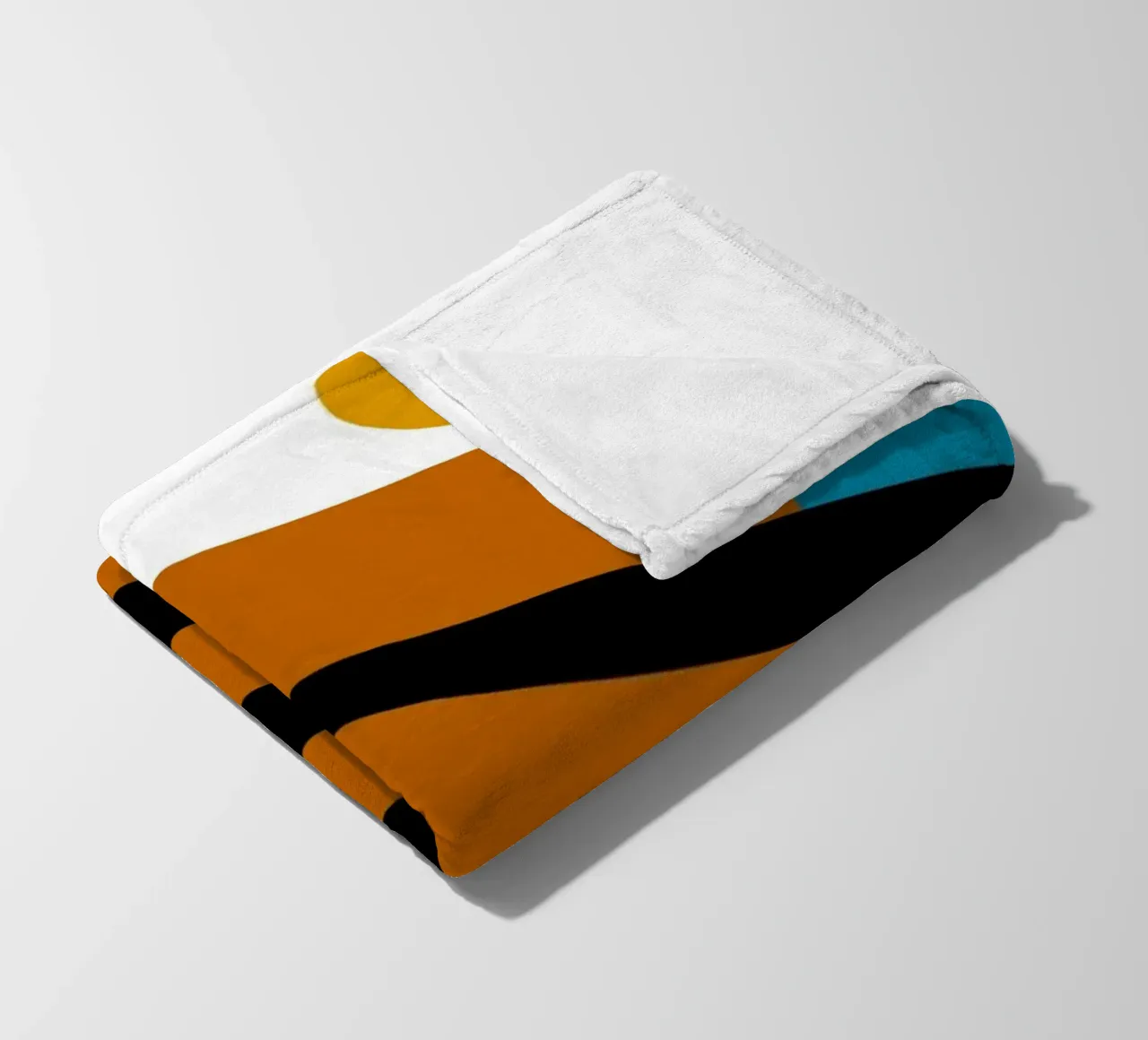 Bauhaus Geometric Abstract Eye Color Print fleece blanket by NorwesClub